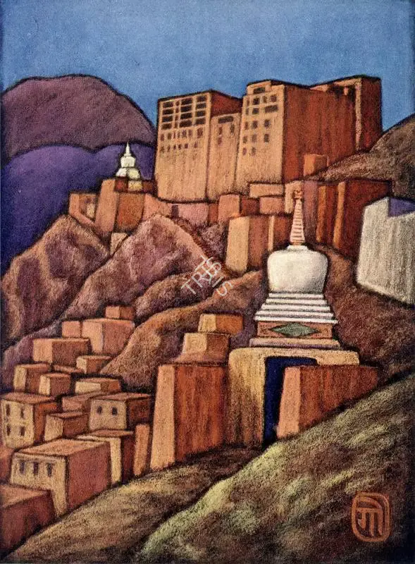 Govinda, Lama Anagarika (Artist). Monastic Town, n.d. | Painting