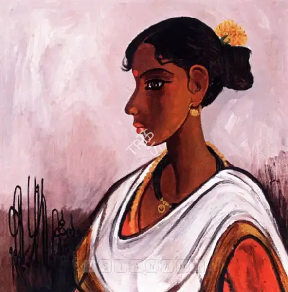 Prabha, B. (Artist). Untitled (Girl), 1980s | Painting