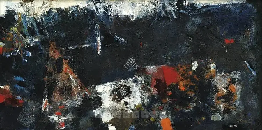Raza, S.H. (Artist). Maisons Hauntees, 1959 | Painting