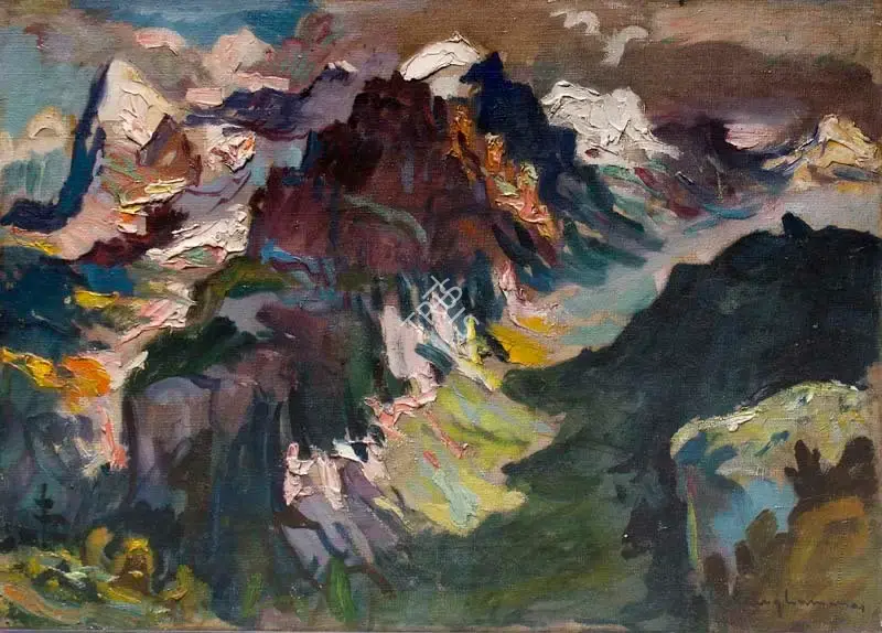Langhammer, Walter (Artist). Untitled, 1950s | Painting