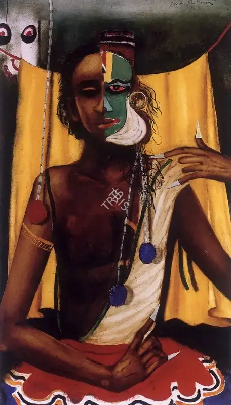 Menon, Anjolie Ela (Artist). Portrait Of A Young Actor, n.d. | Painting