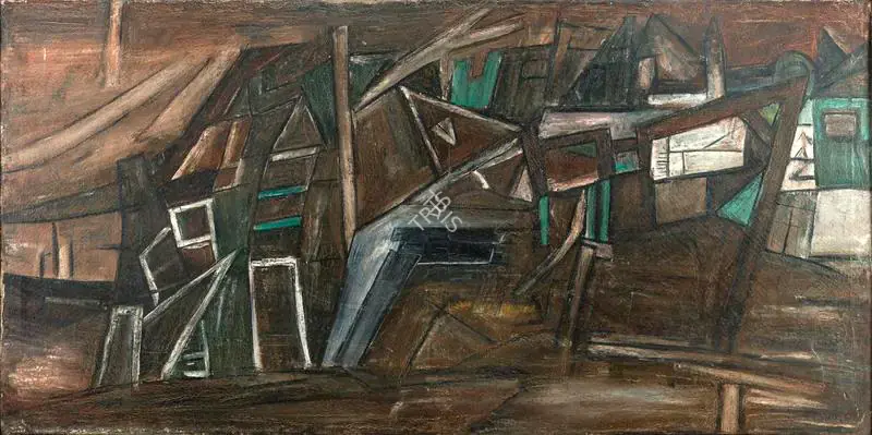 Ramkumar (Artist). Varanasi Series. Oil on canvas, 1963 | Painting | FineArts | 00356901