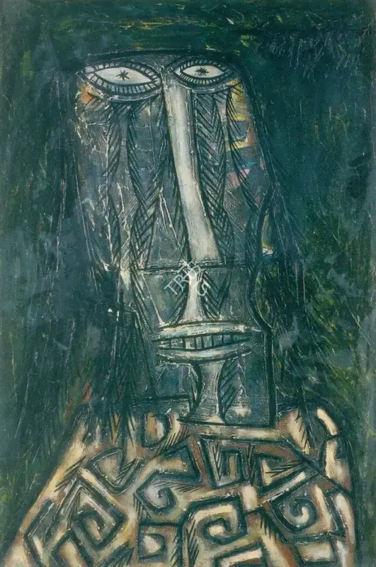 Souza, F.N. (Artist). Head of a Woman, 1957 | Painting