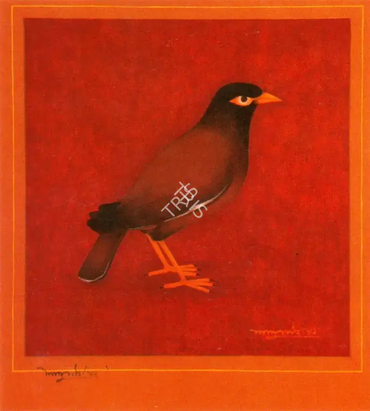 Shaw, Lalu Prasad (Artist). The Bird. Gouache on paper, n.d. | Painting | FineArts | 00373978
