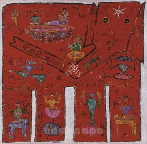 Muralidharan, K. (Artist). Untitled. Mixed media on canvas, 2002 | Painting | FineArts | 00599923