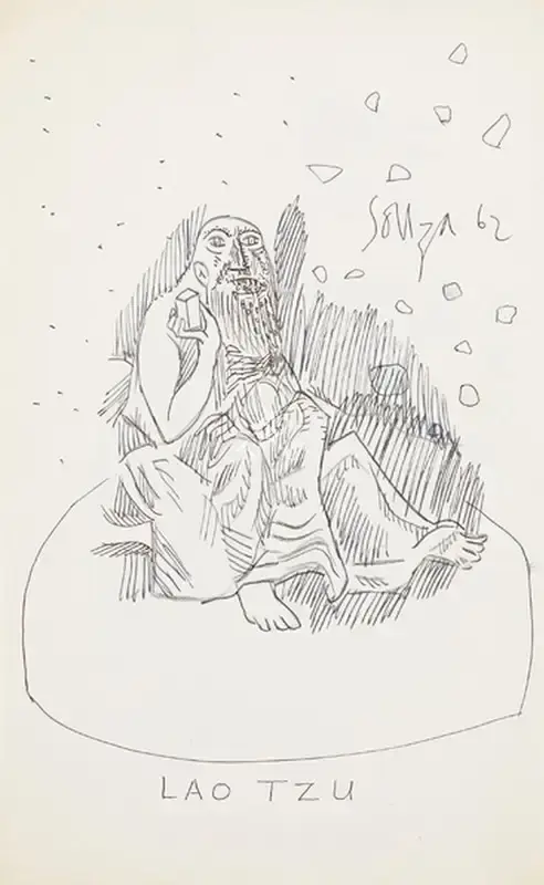 Souza, F.N. (Artist). Untitled (Lao Tzu), 1962 | Drawing