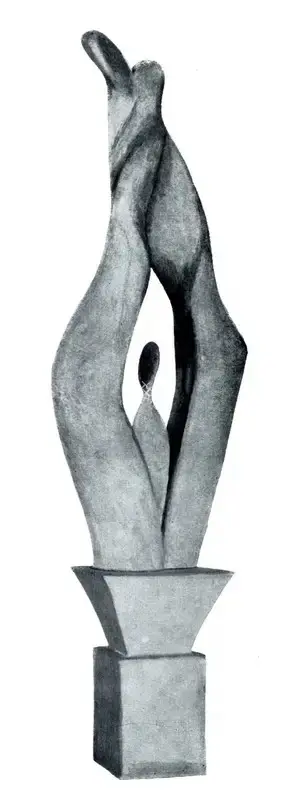 Dagupta, Prodosh (Artist). Coctus Family. Cement, 1953 | Marg, December 1962 | Sculpture | FineArts | 00674782