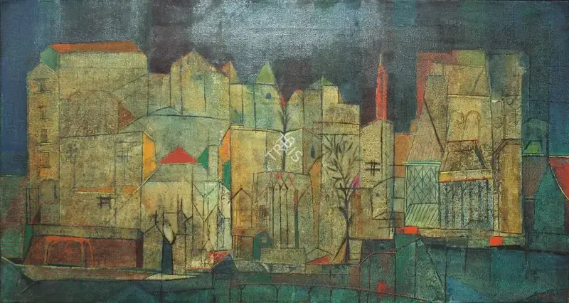 Bakre, S.K. (Artist). Venetian Cityscape, 1964 | Painting