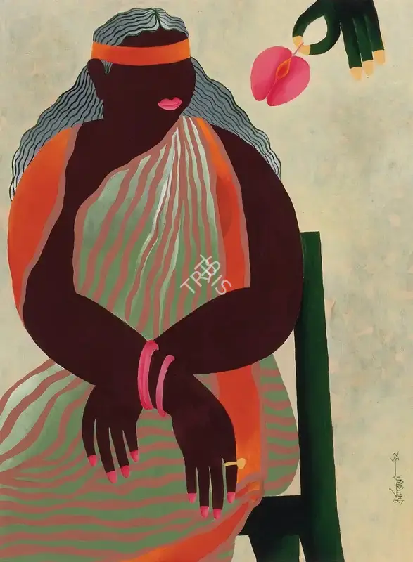 Dasgupta, Dharmanarayan (Artist). Untitled. Mixed media on paper, 1992 | Painting | FineArts | 00362609