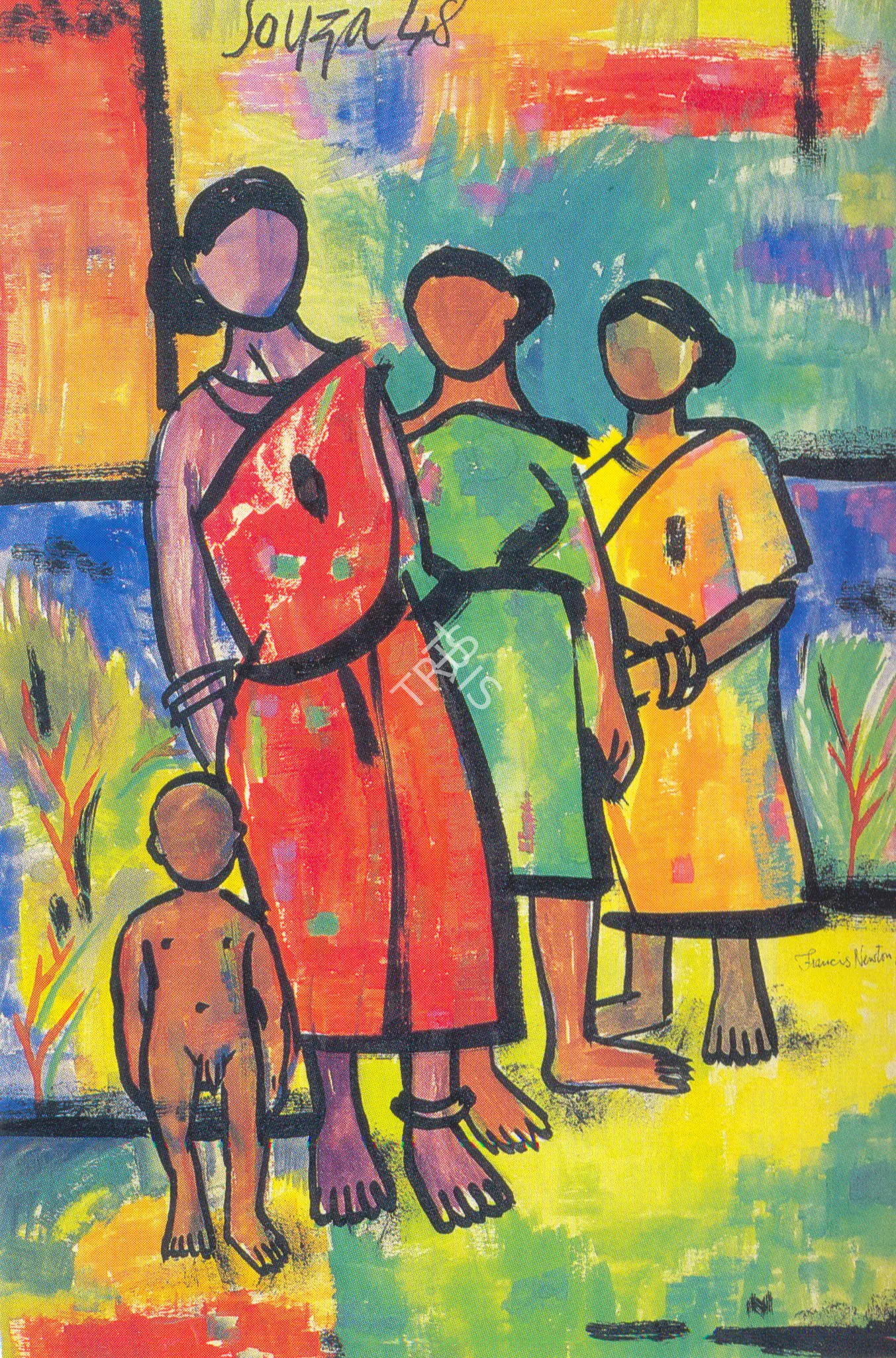 Souza, F.N. (Artist). Untitled. Watercolour and bodycolour on paper, 1948 | Painting | FineArts | 00372494