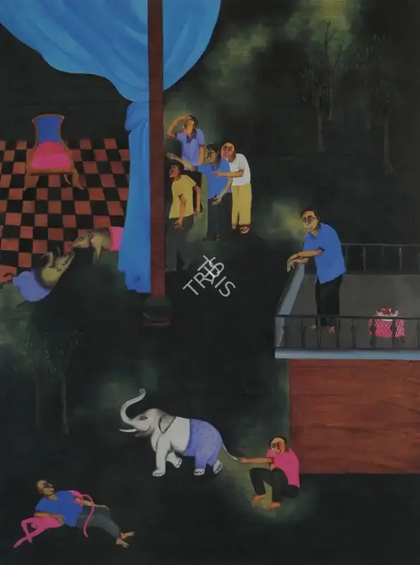 Chowdhury, Sharmi (Artist). Lords. Tempera on Silk, 2007 | Painting | FineArts | 00574777