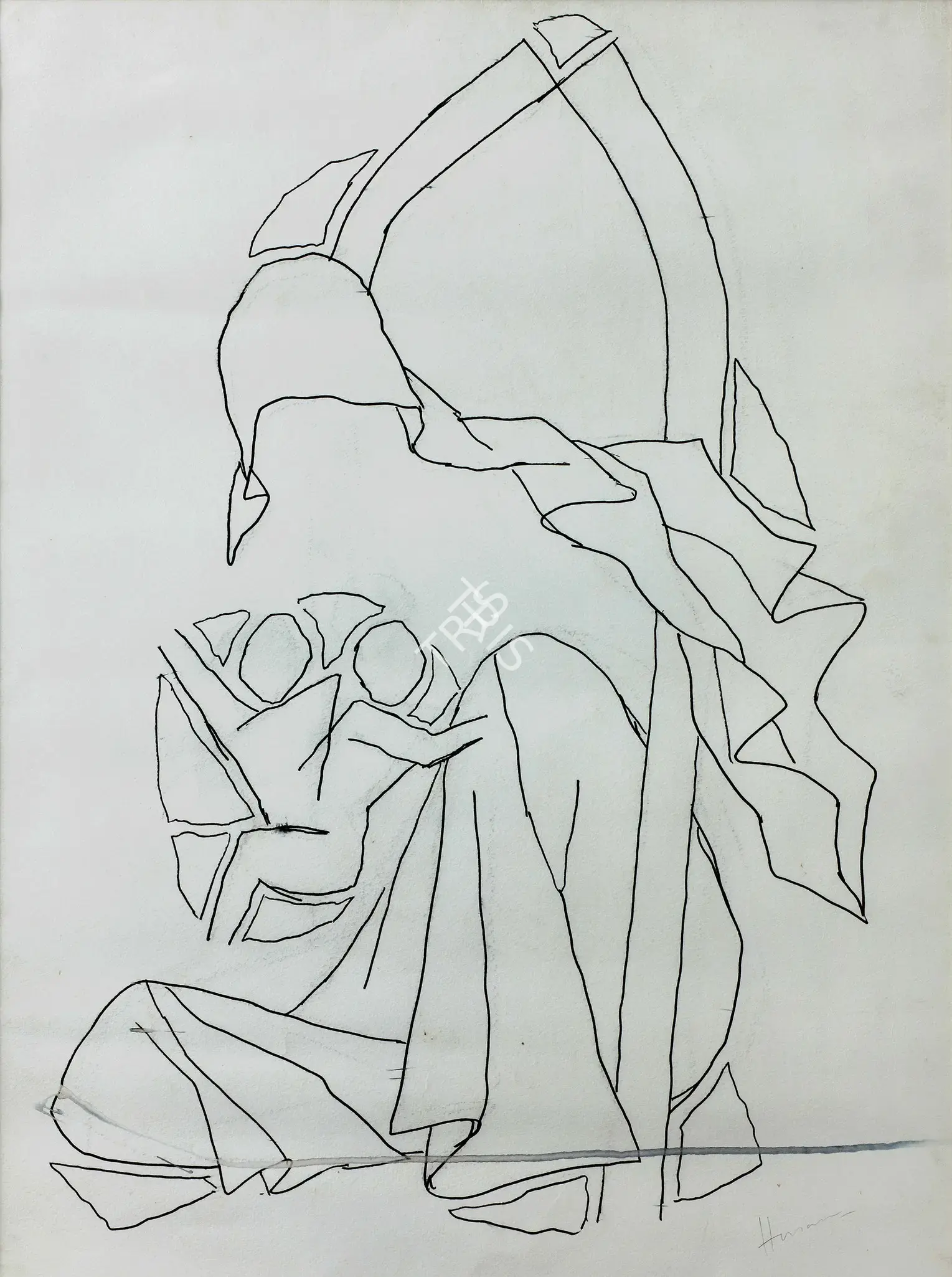 Husain, M.F. (Artist). Untitled, n.d. | Drawing