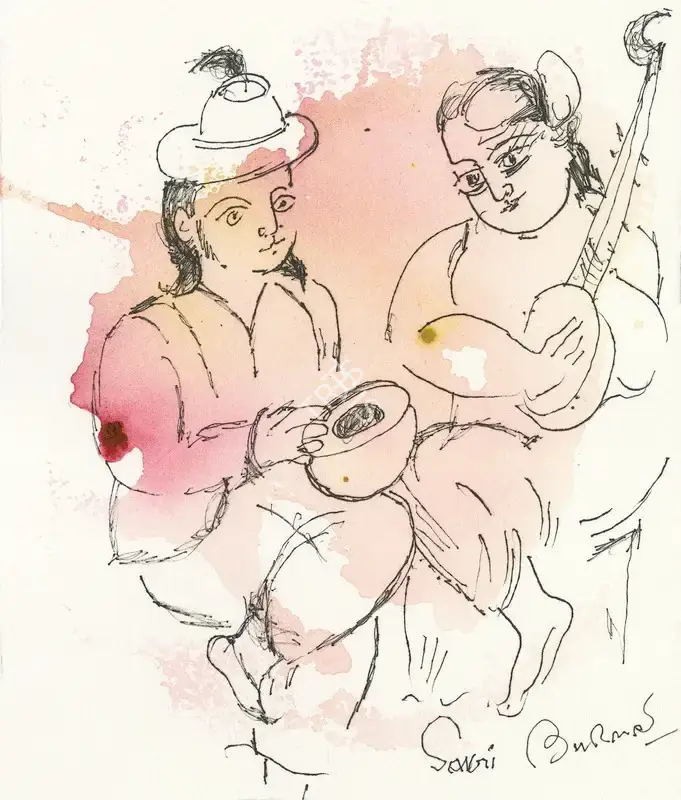 Burman, Sakti (Artist). Untitled (Musicians), 2020 | Painting