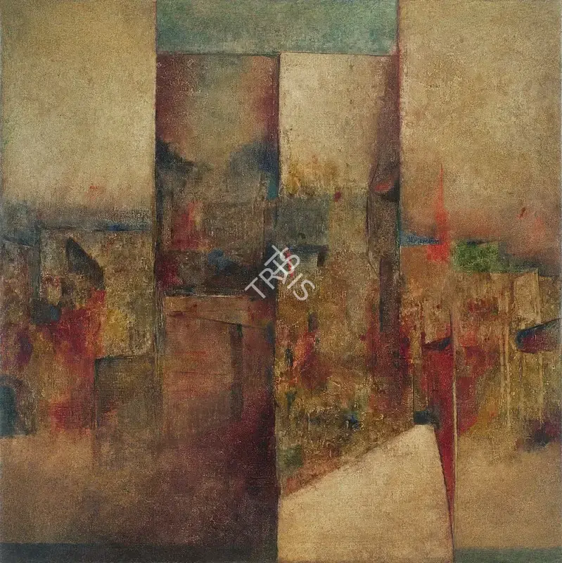 Bakre, S.K. (Artist). Untitled (Landscape). Oil on canvas, 1967 | Painting | FineArts | 00642143