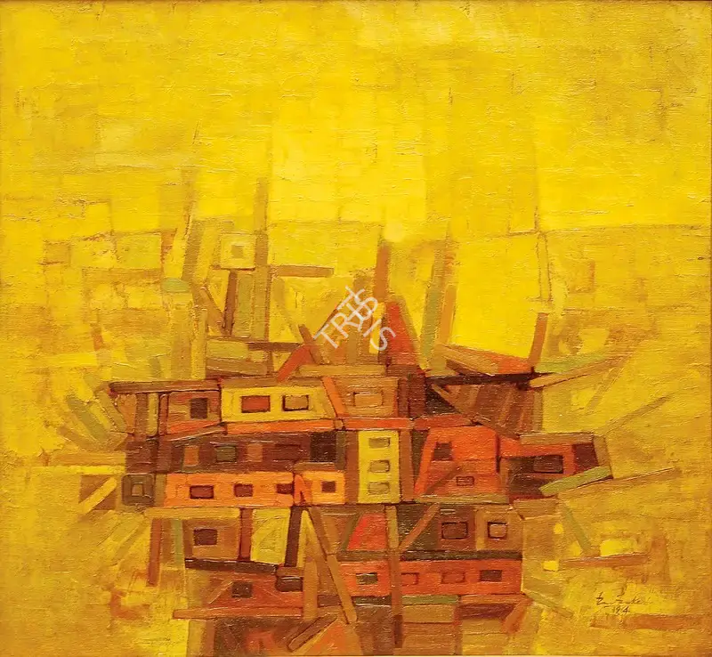 Sharma, O.P. (Artist). Kashmir Trees, 1962 | Painting