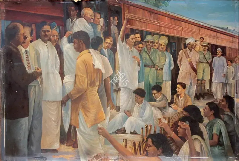 Khosa, Somnath (Artist). Gandhiji, c.1962 | Painting