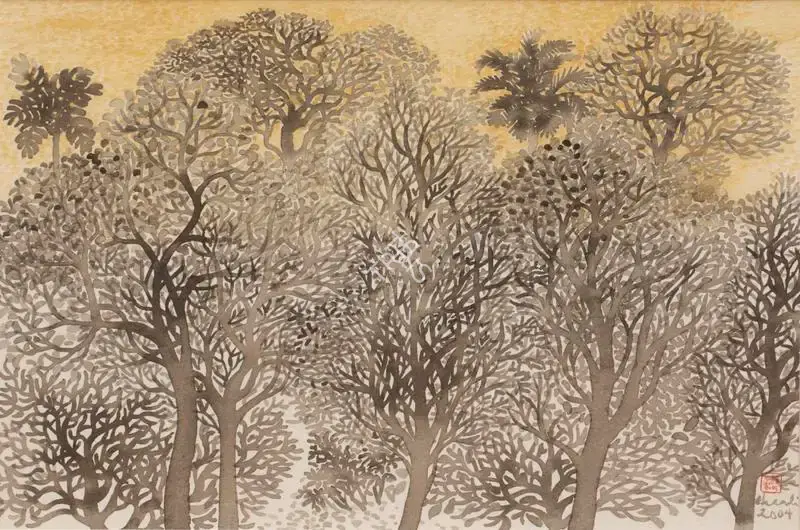 Ramachandran, Chameli (Artist). Untitled. Chinese ink and watercolour on paper, 2004 | Painting | FineArts | 00547998