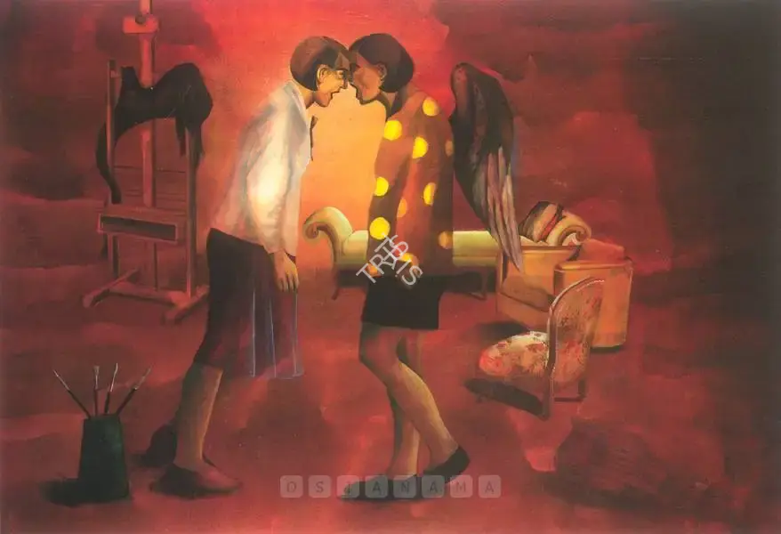 Dodiya, Anju (Artist). Visitation. Acrylic on canvas, 1998 | Painting | FineArts | 00598419