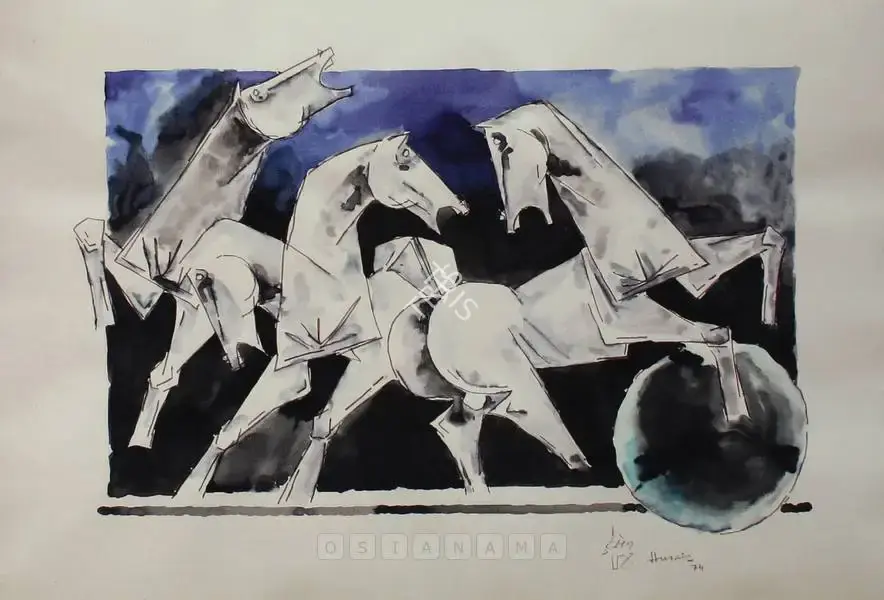 Husain, M.F. (Artist). Untitled, 1974 | Painting