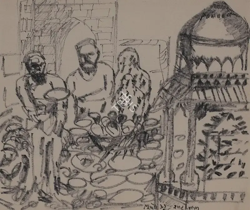 Khakhar, Bhupen (Artist). Shah Aalam, 1988 | Drawing