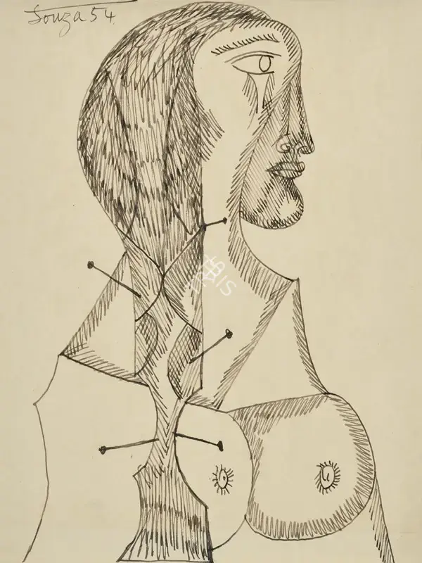 Souza, F.N. (Artist). Untitled, 1954 | Drawing