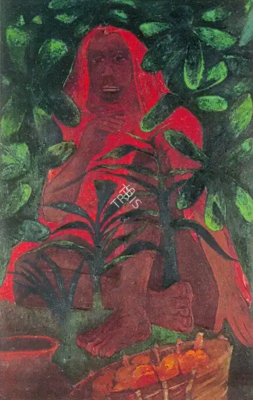 Khanna, Krishen (Artist). Fruit Seller, 1980 | Painting