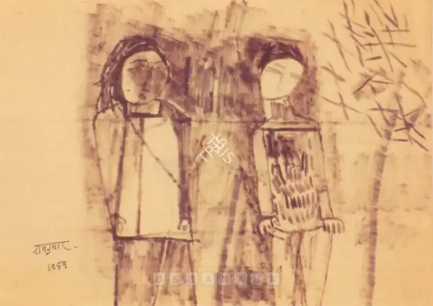 Ramkumar (Artist). Untitled. Pencil on paper, 1959 | Drawing | FineArts | 00375436