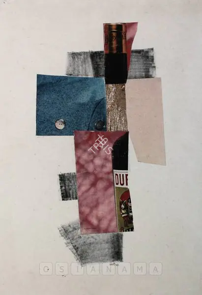Gaitonde, V.S. (Artist). Untitled. Ink and collage on paper, 1959 | Graphic Art | FineArts | 00897162