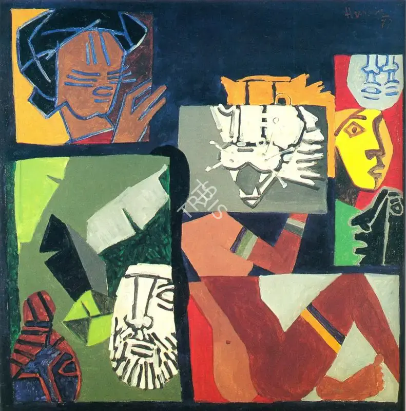 Husain, M.F. (Artist). Seven Prismatic Images, 1979 | Painting