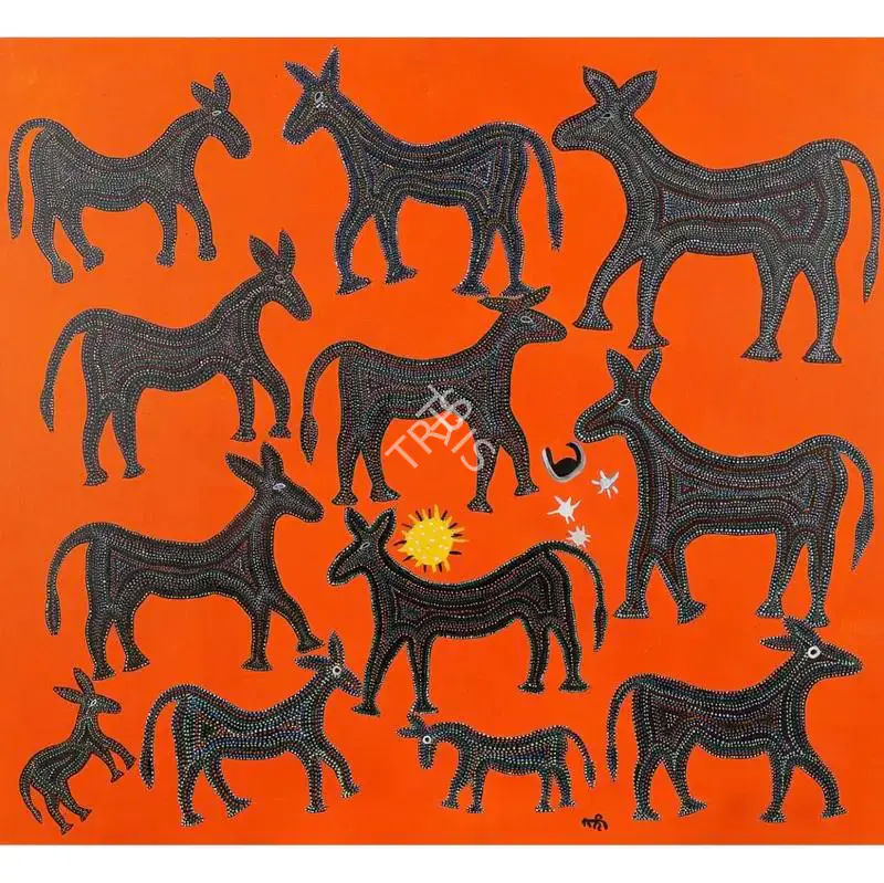Bai, Lado (Artist). Untitled (Gond Art), n.d. | Painting