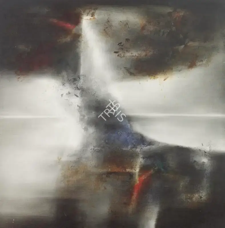 Shreshtha, Laxman (Artist). Untitled (Thunderstorm). Oil on canvas, n.d. | Painting | FineArts | 00334763
