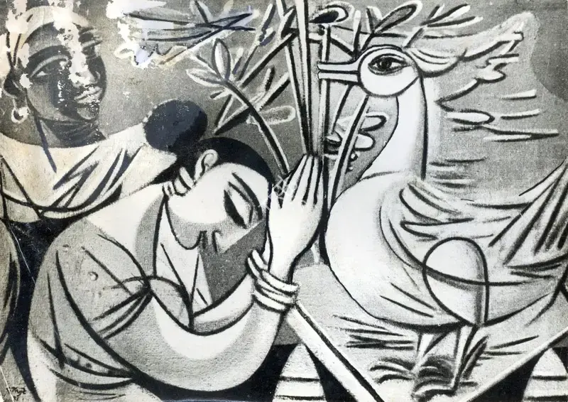 Keyt, George (Artist). Hansajataka. 1951 | Marg, June 1954 | Painting | FineArts | 00674616