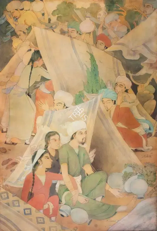 Vijaiwargiya, Ramgopal (Artist). Untitled. Gouache and watercolour wash on paper, n.d. | Painting | FineArts | 00595711