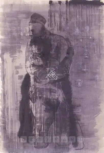 Malani, Nalini (Artist). Mutant I B Series. Watercolour on paper laid on cloth, 1995 | Painting | FineArts | 00598097