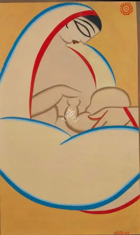 Roy, Jamini (Artist). Mother and Child, n.d. | Painting