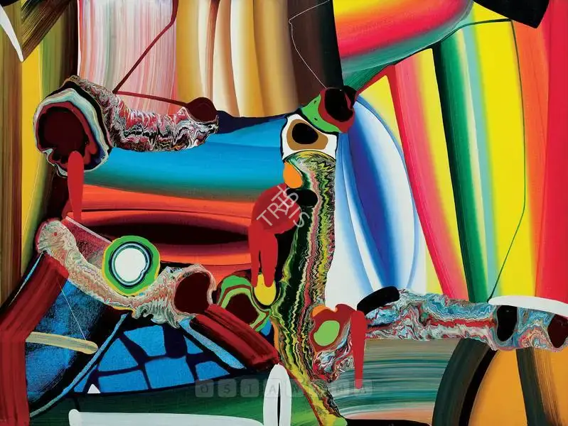 Krishnamachari, Bose (Artist). Stretched Bodies. Acrylic on canvas, n.d. | Painting | FineArts | 00576924