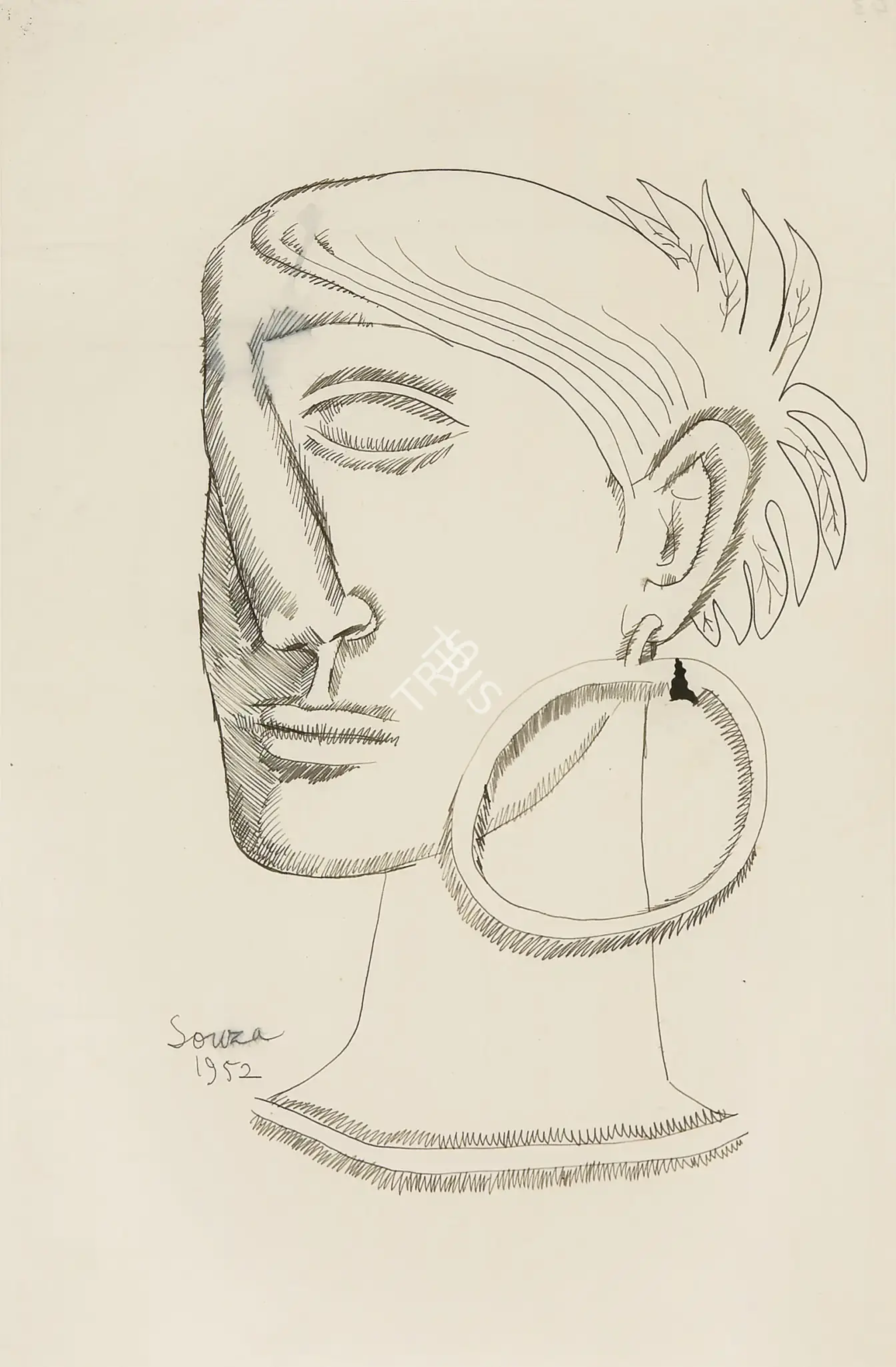 Souza, F.N. (Artist). Untitled, 1952 | Drawing