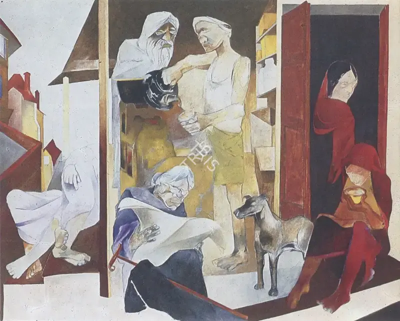 Khanna, Krishen (Artist). Ramu's Dhaba, 1979 | Painting