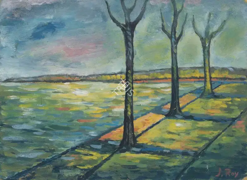 Roy, Jamini (Artist). Untitled (Landscape), n.d. | Painting