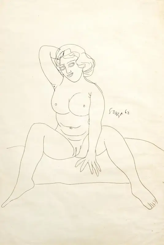 Souza, F.N. (Artist). Untitled, 1962 | Drawing & Sketch