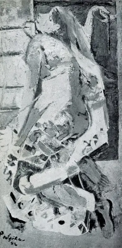 Palsikar, Shankar (Artist). O Mother. Wax and Oil, 1952 | Marg, March 1954 | Painting | FineArts | 00674017