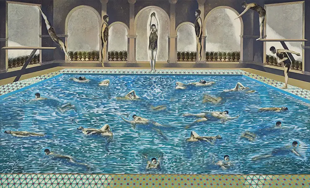 Sharma, Nataraj (Artist). Swimmers Manual, 2018 | Painting