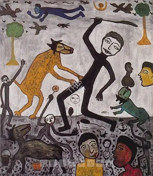 Parekh, Madhavi (Artist). The Play, 1994 | Painting