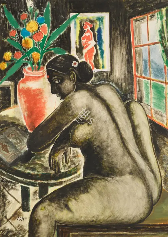 Ara, K.H. (Artist). Untitled (Nude), n.d. | Painting