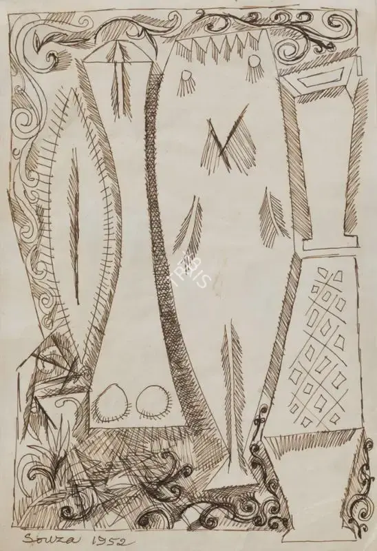 Souza, F.N. (Artist). Untitled, 1952 | Painting