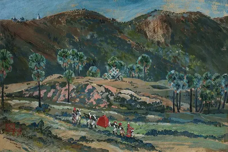 Dugar, Indra (Artist). Bride's Journey, 1946 | Painting