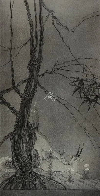Chughtai, M.A.R. (Artist). Evensong. Lithograph, n.d. | Graphic Art  | 00881380