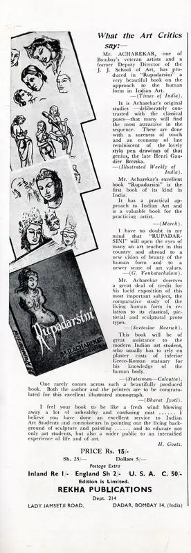 Goetz, Hermann (Essayist). What the Art Critics Say. In Marg. 3(2), p. 63. Bombay: Modern Artists and Architects Research Group, April 1949 | Essay | FineArts | 00668773