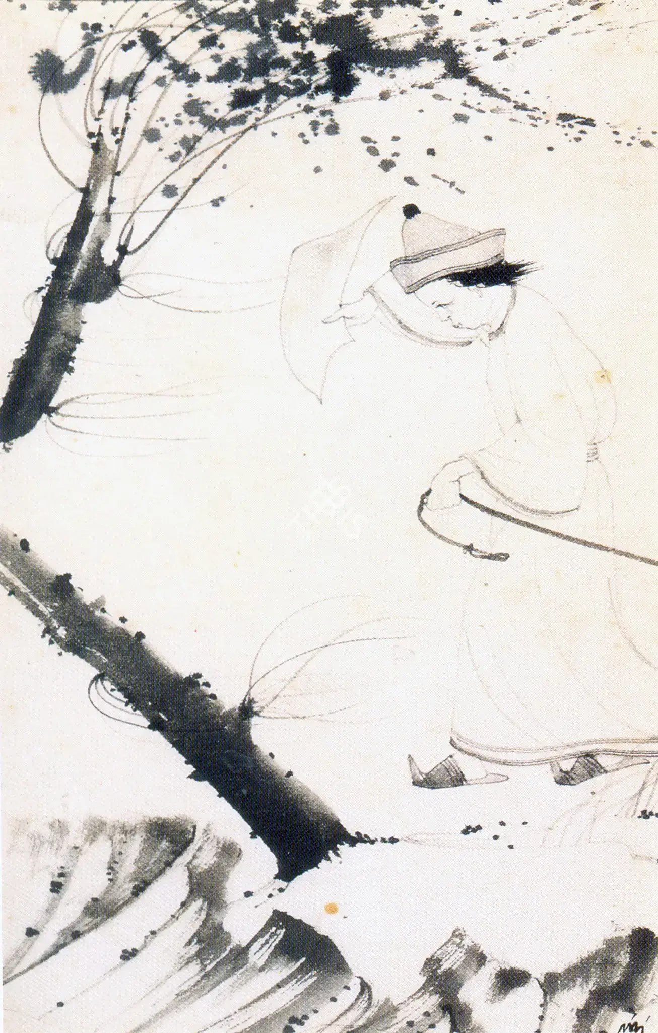 Bose, Nandalal (Artist). Oriental Boy, n.d. | Drawing