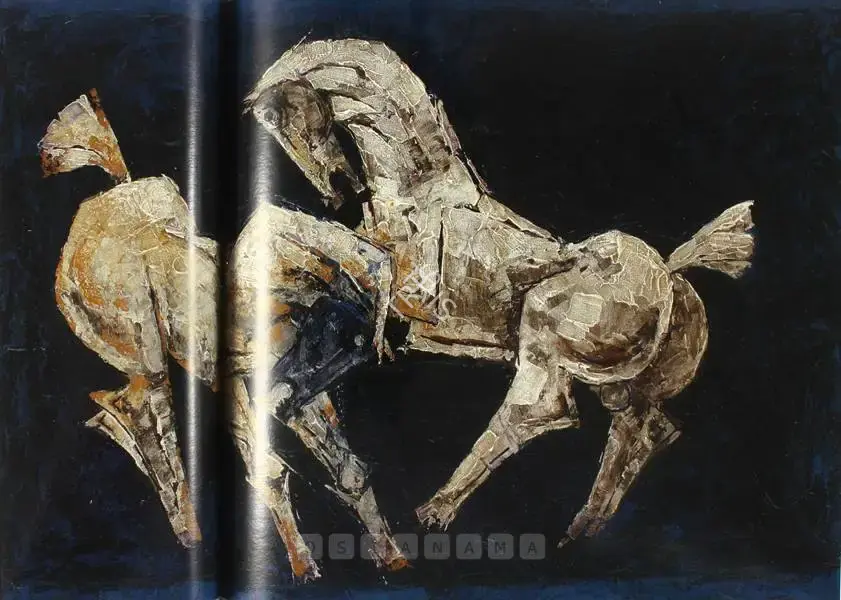 Husain, M.F. (Artist). Untitled (Horses), n.d. | Painting